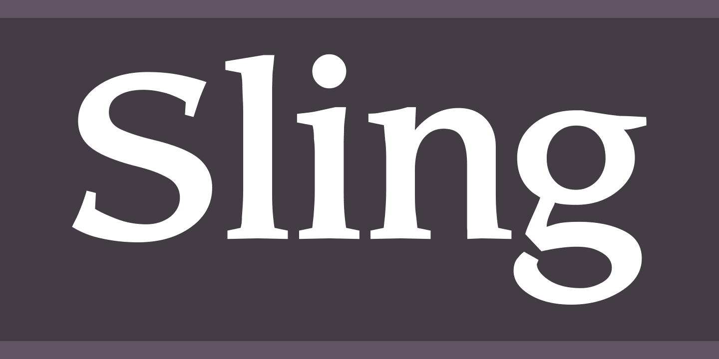 Пример шрифта Sling #1